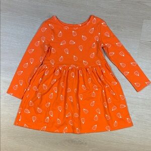 Cat & Jack Orange Pumpkin Pattern Dress